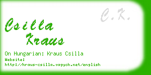 csilla kraus business card